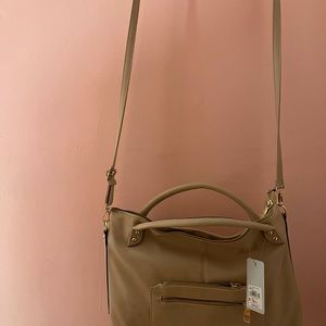 XL tan crossbody bag